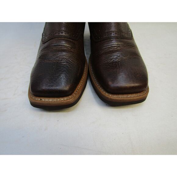 Ariat Mens Size 8.5 D Brown All Leather Buckaroo Stockman Cowboy Western Boots main image 8